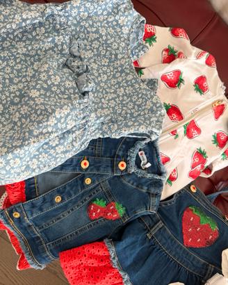 Lotto abbigliamento bambina 6-9 mesi estate