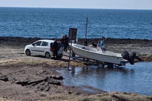 Barca carrello omologato 2 motori