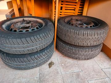 Cerchi+Gomme+Copricerchi Fiat Panda