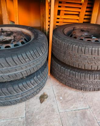 Cerchi+Gomme+Copricerchi Fiat Panda