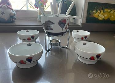 🍫 Set fonduta al cioccolato in ceramica –