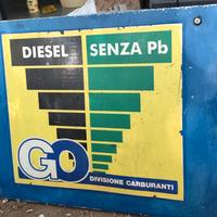 Insegna pompa di benzina Vintage Modernariato p