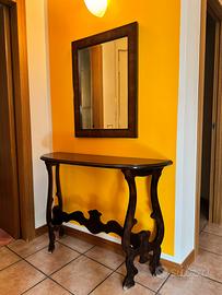 Console antica e specchiera