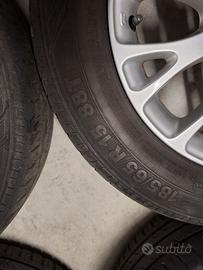 4 ruote complete lega originali Fiat Punto