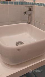 Lavabo da Appoggio Cielo con Rubinetto Nobili