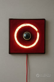 Lampada ceramica rossa