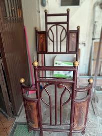 Letto singolo in ferro battuto 