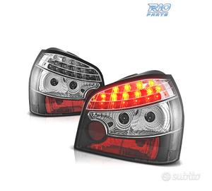 FANALI AUDI A3 96-00 LED FONDO NERO ROSSO