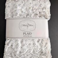 plaid White & White grigio pelo lungt