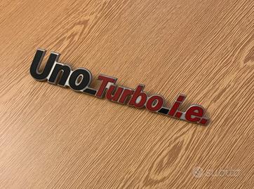 Fregio Scritta Fiat Uno Turbo iE ORIGINALE