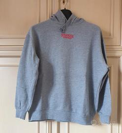 Felpa con cappuccio oversize Stranger things grigi