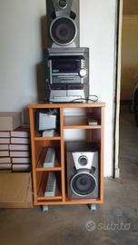 mobiletto stereo/stampante/pc