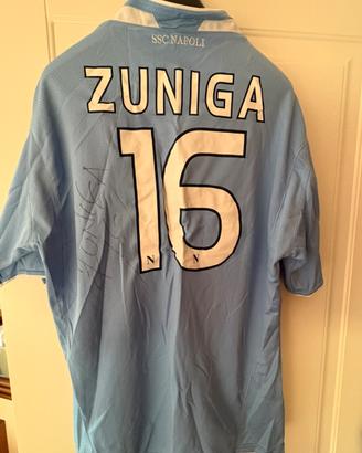 Maglia calcio Zuniga Napoli firmata. Nuova.
