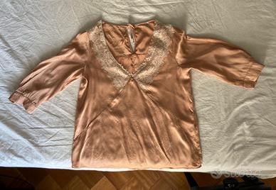 Camicia in seta rosa Max Mara