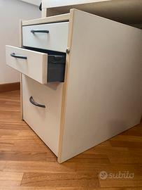 Cassettiera ufficio Ikea bianca