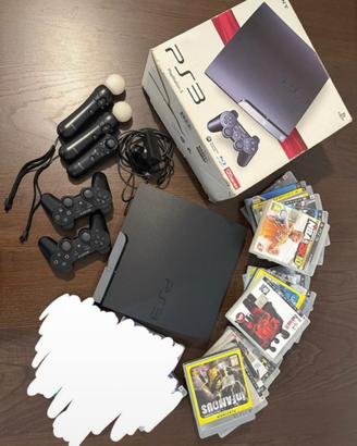 PlayStation3 120gb con accessori, scatola e giochi