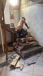 Lavoro di muratura , piastrellista ,cantongesso