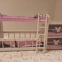 Lettino a castello per bambole 