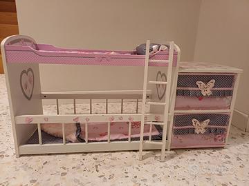 Lettino a castello per bambole 