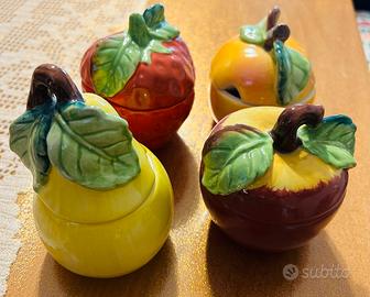 Contenitori ceramica frutta vintage