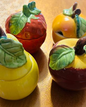 Contenitori ceramica frutta vintage