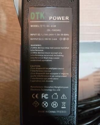 alimentatore per Notebook 65w nuovo