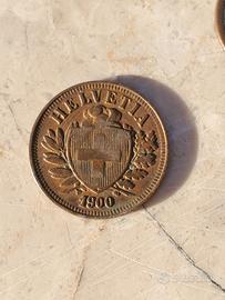 2 rappen Svizzera 1900 B