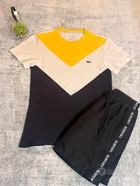 ✨Completo Lacoste Uomo T-Shirt + Shorts Estivo✨