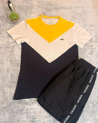 ✨Completo Lacoste Uomo T-Shirt + Shorts Estivo✨