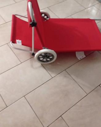 Sedia da mare con ruote