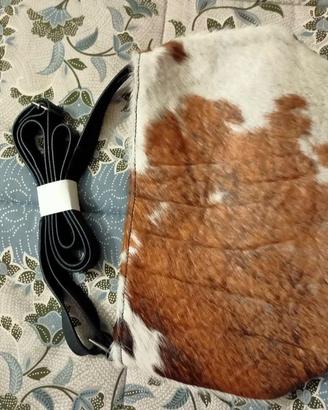 Borsa in pelle sintetica tipo cavallino