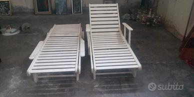 sdraio giardino/piscina in legno robuste