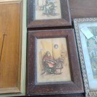 4 quadretti su legno con cornice