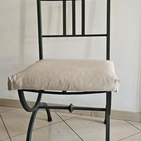 6 Sedie in ferro battuto