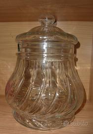 Vaso in vetro con coperchio per dolciumi negozio