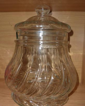 Vaso in vetro con coperchio per dolciumi negozio