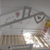 letto a casetta bianco 