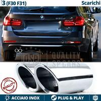 TERMINALI Scarico Cromati per BMW Serie 3 F30 F31