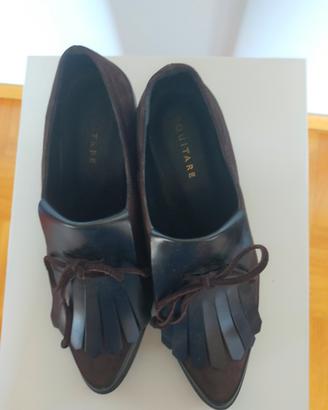 scarpe mocassino con tacco