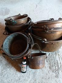 PAIOLI IN RAME DI PICCOLE DIMENSIONI COLLEZIONE