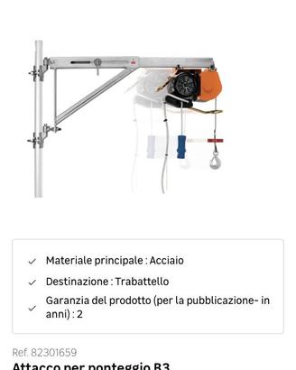 Braccio a bandiera in acciaio allungabile 