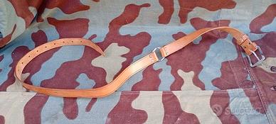 Cintura cuoio militare con anello  cm 105