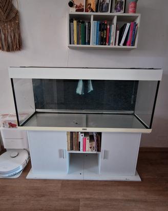Acquario 120x55x41 cm con mobile bianco