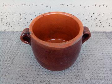 Antico pentolino in terracotta del 1930