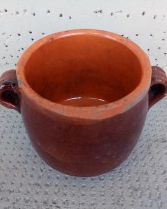 Antico pentolino in terracotta del 1930