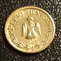 7 monetine messicane 1865 Maximiliano Emperador