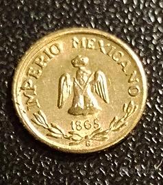 7 monetine messicane 1865 Maximiliano Emperador