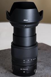 Obiettivo Nikkor Z 24 - 70 f4 s in garanzia