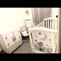 Lettino buanco pali neonato bambino bambina