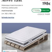 Materasso matrimoniale nuovo